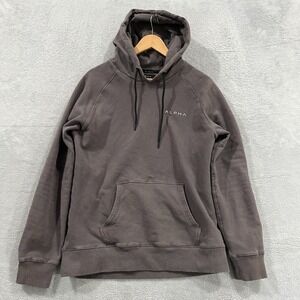 Alpha‎ Clothing Hoodie Mens L Essential Comfort Fleece Gray Pullover